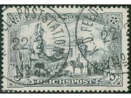 1900, Reichspost 3 M., Type II, sauber mit Feldpost-Stempel “K.D.FELD-POSTSTATION No. 7 5/2”, gut gezähnt, einwandfrei, eine 