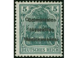1920, Germania 5 Pfg. dunkelopalgrün, doppelter Aufdruck, sauber ungebraucht, tadellos, sign. u. a. Klein BPP, Kurzbefund Boc