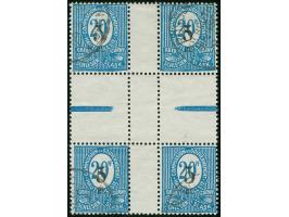 1920, Freimarken 4 Pfg. auf 20 Pfg. dunkelgraublau, Herzstück 1, gestempelt, tadellos, Kurzbefund Gruber BPP (2007)