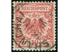 1890/1901, Krone/Adler 10 Pfg. mittelkarminrot, gestempelt “SHANGHAI 16/11 94”, tadellos, Fotobefund Steuer BPP (2010)