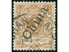 1898, Steilaufdruck 3 Pfg. hellocker, farbfrisch und sehr gut gezähnt, sauber gestempelt "SHANGHAI 14/2 00", tadellos, Fotoat