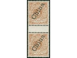 1898, Steilaufdruck 3 Pfg. hellockerbraun, senkrechtes Zwischenstegpaar, postfrisch, tadellos, unsigniert, Fotobefund Steuer 