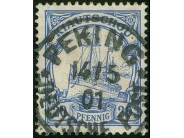 1901/02, Petschili Kiautschou 20 Pfg. lilaultramarin, sauber gestempelt “PEKING 14/5 01”, tadellos, Fotoattest Steuer BPP (19