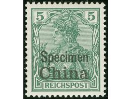 1901, Germania Reichspost 5 Pfg. grün, mit Aufdruck “Specimen”, sauber ungebraucht, tadellos&nbsp;