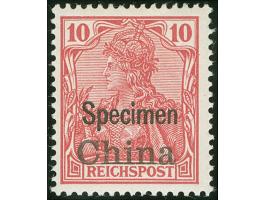1901, Germania Reichspost 10 Pfg. rötlichkarmin, mit Aufdruck “Specimen”, sauber ungebraucht, tadellos
