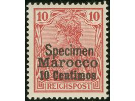 1900 Germania Reichspost 10 C. auf 10 Pfg. dunkelkarminrot, mit Aufdruck “Specimen”, postfrisch, tadellos, sign. Bothe BPP