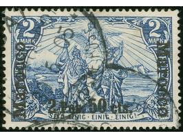 1903, Fetter Aufdruck Urmarken-Type II 2 P. 50 C. auf 2 M. schwärzlichblau, gestempelt, tadellos, sign. R. Steuer BPP