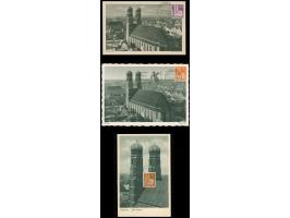 1948/52, Bauten, Liebfrauenkirche 4, 6 und 84 Pfg. je auf Maximumkarte&nbsp;&nbsp;&nbsp;&nbsp;&nbsp;