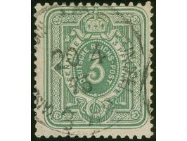 1875/80, Pfennige 3 Pfg. bläulichgrün, sauber gestempelt “KAISERL.DEUTSCH.P.A. CONSTANTINOPEL 20/4 75”, kleine falzhelle Stel