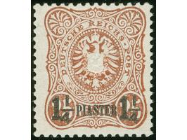 1884, Aufdruck auf Pfennig 1 ¼ Pia. auf 25 Pfg. mittelgelbbraun, sauber ungebraucht, tadellos, sign. u. a. Bothe, Kurzbefund 