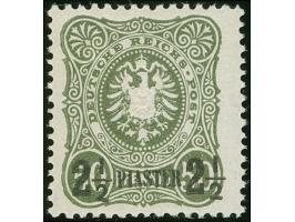 1884, Aufdruck auf Pfennig 2 ½ Pia. auf 50 Pfg. oliv, breite Marke, sauber ungebraucht, tadellos, sign. u. a. Drahn, Fotobefu