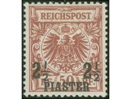 1889, Krone/Adler 2 ½ Pia. auf 50 Pfg. bräunlichrot, sauber ungebraucht, tadellos, signiert u. a. HK, Hollmann BPP, Fotobefun