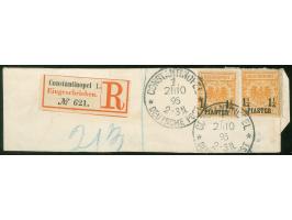 1889, Krone/Adler 1 ¼ Pia. auf 25 Pfg. gelblichorange, mit Plattenfehler “I in Reichspost oben gespalten”, sauber gestempelt 