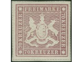 1873, 70 Kr. rotlila, Bogenfeld 3, farbfrisch, allseits breitrandig geschnitten mit schöner Wappenprägung, mit allseits sicht