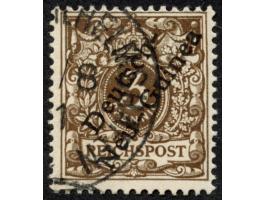 1897, Aufdruckausgabe 3 Pfg. dunkelockerbraun, mit Aufdruckfehler “c in Deutsch verstümmelt” (Aufdruckfeld 60), gestempelt, t