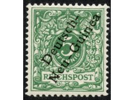 1897, Aufdruckausgabe 5 Pfg. dunkelopalgrün, mit Aufdruckfehler “c in Deutsch verstümmelt” (Aufdruckfeld 60), postfrisch, tad