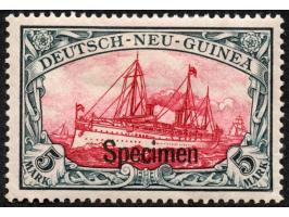 1900/01, Kaiseryacht ohne Wz. 5 M. grünschwarz/dunkelkarmin, mit Aufdruck “Specimen”, sauber ungebraucht, tadellos, sign. Geo