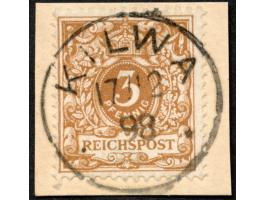 1893, Krone/Adler 3 Pfg. hellockerbraun, sauber gestempelt “KILWA 17/12 98” auf Briefstück, tadellos, sign. Steuer BPP