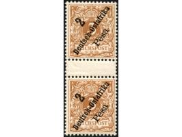 1896, diagonaler Aufdruck 2 P. auf 3 Pfg. hellockerbraun, senkrechtes Zwischenstegpaar, postfrisch, tadellos, unsigniert, Bef