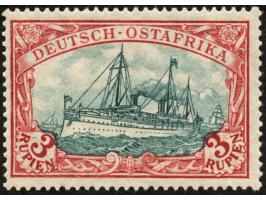 1905/20, Kaiseryacht mit Wz. Kriegsdruck gez. 25:17 Rahmenzeichnung Type III Mittelstück Type II 3 R. dunkelrot/grünschwarz, 