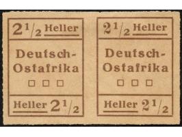 1916, Wuga-Ausgabe 2 ½ H. schwärzlichbraun, waagerechtes Typenpaar, Type I links, Type II rechts, ungebraucht ohne Gummi, tad