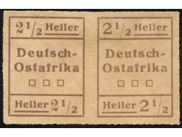 1916, Wuga-Ausgabe 2 ½ H. schwärzlichbraun, waagerechtes Typenpaar, Type II links, Type I rechts, ungebraucht ohne Gummi, tad