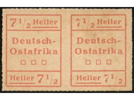1916, Wuga-Ausgabe 7 ½ H. rot, waagerechtes Typenpaar, Type I links, Type II rechts, ungebraucht ohne Gummi, tadellos, unsign