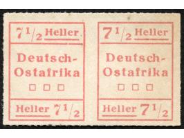 1916, Wuga-Ausgabe 7 ½ H. rot, waagerechtes Typenpaar, Type II links, Type I rechts, ungebraucht ohne Gummi, tadellos, sign. 
