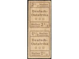 1916, Wuga-Ausgabe 2 ½ H. schwärzlichbraun, senkrechtes Typenpaar, Type I oben, Type II unten, ungebraucht ohne Gummi, tadell
