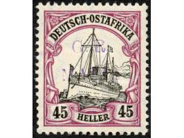 1915, Kaiseryacht 45 H. rotviolett/schwarz, Aufdruck schwärzlichviolett, sauber ungebraucht, tadellos, Auflage nur 140 Exempl