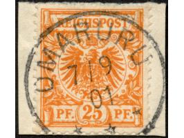 1900, Krone/Adler 25 Pfg. gelblichorange, sauber gestempelt “OMARURU 7/9 01” auf Briefstück, tadellos, sign. Bothe BPP