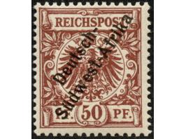 1897/99, Deutsch-Südwest-Afrika 50 Pfg. lebhaftrötlichbraun, postfrisch, tadellos, unsigniert, Fotoattest Steuer BPP (2016)