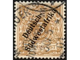 1898/99, Deutsch-Südwestafrika 3 Pfg. hellocker, farbfrisch und sehr gut gezähnt, sauber gestempelt “W(INDH)OEK 30/5 01”, tad