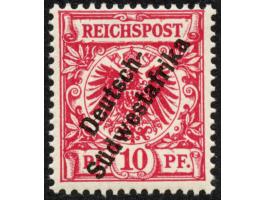 1898/99, Deutsch-Südwestafrika 10 Pfg. lilarot, hellzinnober quarzend, farbfrisch und sehr gut gezähnt, postfrisch, tadellos,