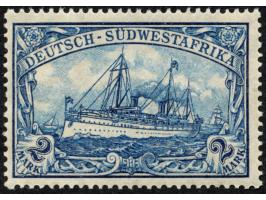 1901, Kaiseryacht mit Wz. Kriegsdruck gez. 25:17 2 M. schwärzlichblau, postfrisch, tadellos, Bleistiftnotiz “25”, Befund Steu