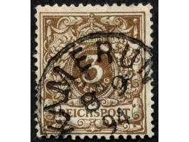 1890/1900, Krone/Adler 3 Pfg. dunkelgelbbraun, sauber gestempelt “KAMERUN 8/9 94”, tadellos, ProFi kennt nur sechs Exemplare,