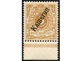 1897, Aufdruckausgabe 3 Pfg. hellocker, Unterrandstück, postfrisch, tadellos, unsigniert, Fotoattest Jäschke-L. BPP (2008)
