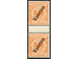 1897, Aufdruckausgabe 25 Pfg. gelblichorange, senkrechtes Zwischenstegpaar, postfrisch, tadellos, unsigniert, Kurzbefund Steu