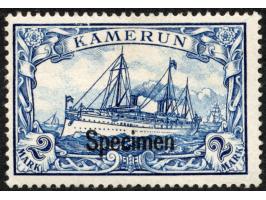 1900, Kaiseryacht ohne Wz. 2 M. schwärzlichblau, mit Aufdruck “Specimen”, sauber ungebraucht, tadellos, Kurzbefund Steuer BPP