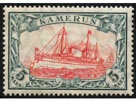 1905/19, Kaiseryacht mit Wz. Friedensdruck gez. 26:17 5 M. grünschwarz/karminrot, postfrisch, tadellos, unsigniert, Befund Jä