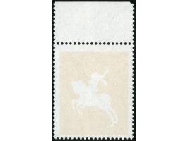 1990, 500 Jahre internationale Postverbindungen in Europa 100 Pfg., Oberrandstück mit Farbe dunkelrotbraun und graubraun fehl