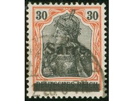1920, Germania 30 Pfg. auf orangeweiß, gestempelt, einwandfrei. Fotoattest Burger BPP (2006)