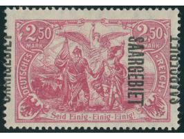 1920, 2,50 M. karmin, mit stark verschobenem Aufdruck, ungebraucht, tadellos, Kurzbefund Bernhard BPP (2026)