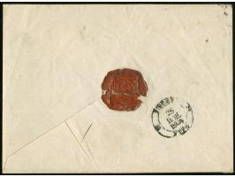 1864, Russia 10 kop. black stationery envelope with stamped impression at upper left on address side used in 1864 from KALISZ
