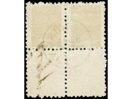 1871, LOSONCZ 29/11/71, centered and clear ideal strike on a very nice full-perforated and fresh-colored block of four of the