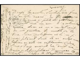 1900, 5 b. green postal stationery card uncancelled from Ploesti to Zurich with 10 c. green/red postage due and clear cdsl. F