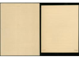 1889/90, 10 cs. red on buff and 15 cs. blueish-grey on buff, two postal stationery answering cards, both unfold and unused, f