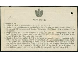1871, 5 bani rose, a fine four margined example in a bright shade, neatly tied to 'Recepisa de Priimire' for a registered let