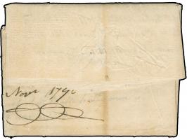 1795, Entire written from St Petersburg on November 20th, addressed to Newburyport, with clear bishop mark 3 AP on obverse, r