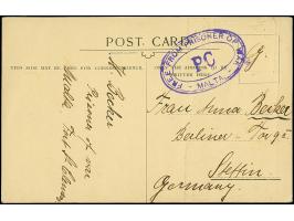 1915, Malta First World War Prisoner of War Mail: Maximum Card style olive-brown impressed ´kamp post/malta´ stamp on reverse